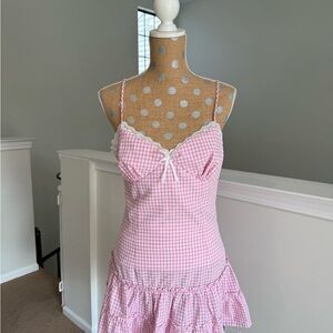 Pink Gingham Dress